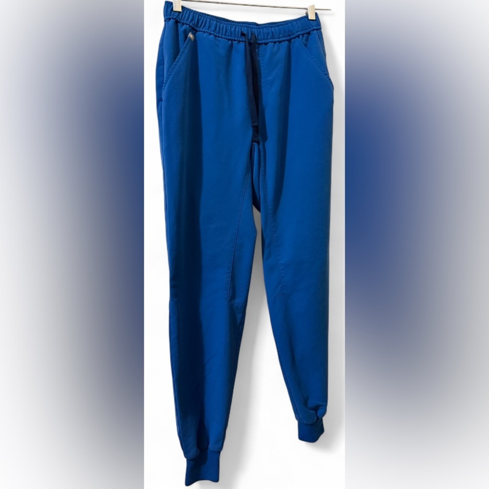 Figs Men’s Blue Zamora Joggers – Technical Scrub Pants Small – Comfy Workwear